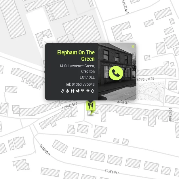 Elephant on the Green Map Marker